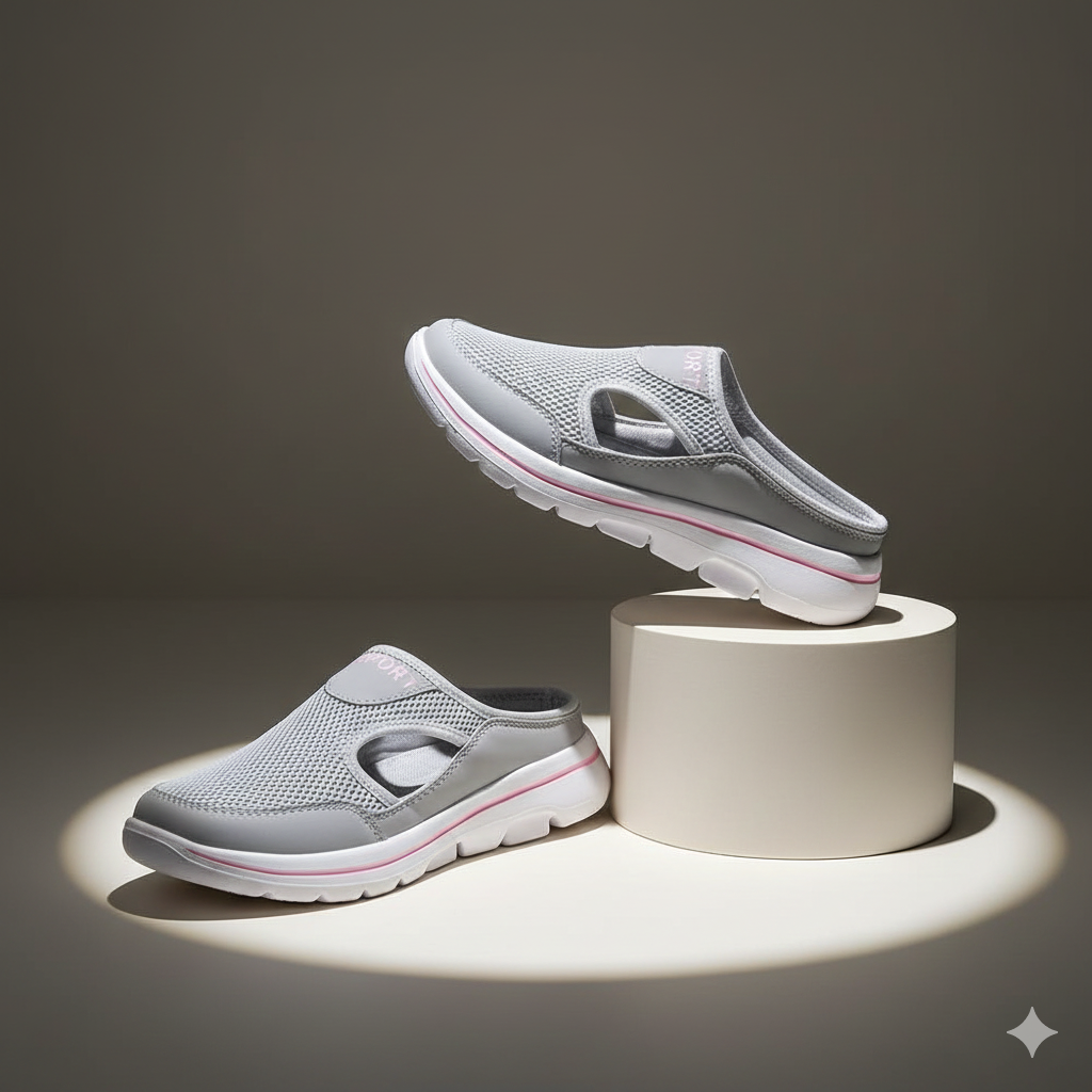 Aetos Women's Pink Lightweight Orthopedic Breezeback Shoes