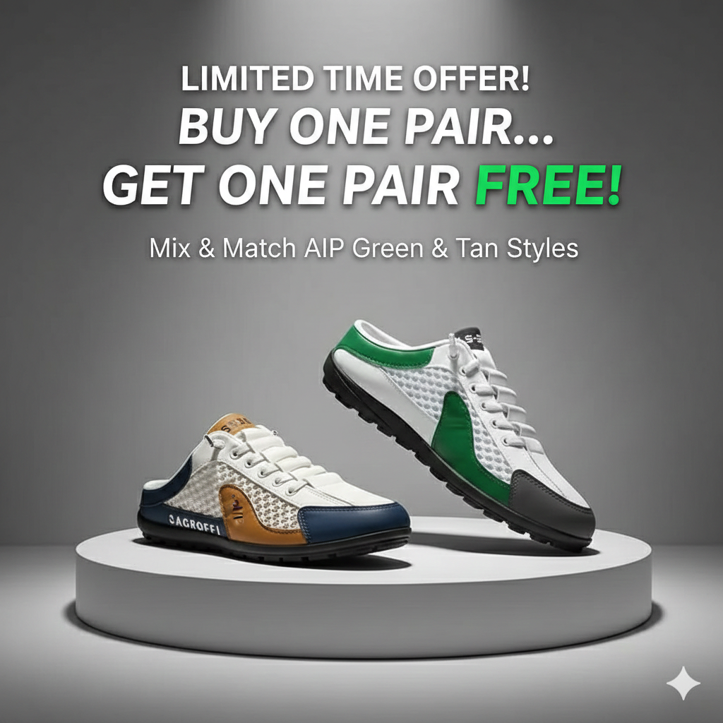 Aetos Men's Half Casual Slip-on Shoe (Tan + Green)