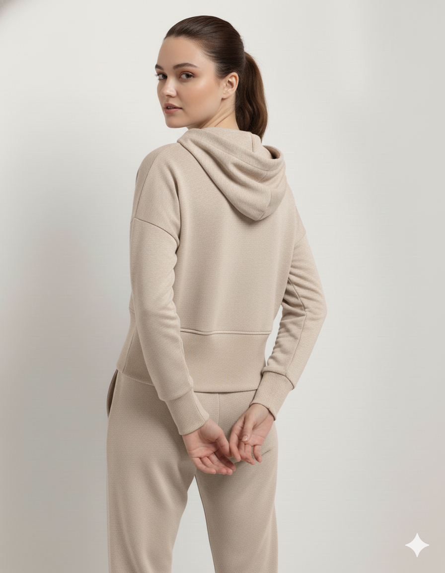 Women's Beige Lounge Lift Co-Ord Set