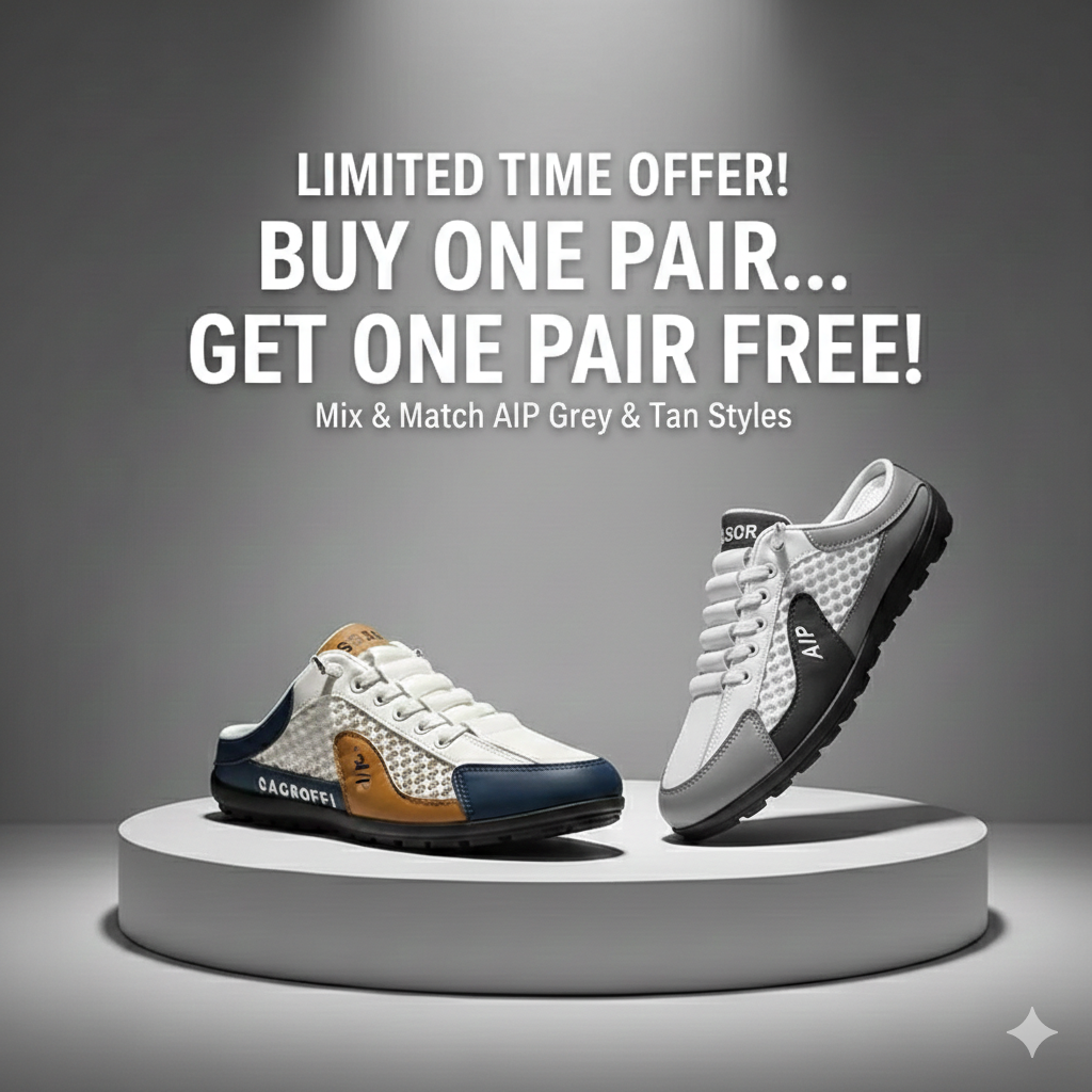 Aetos Men's Half Casual Slip-on Shoe (Tan + Grey)