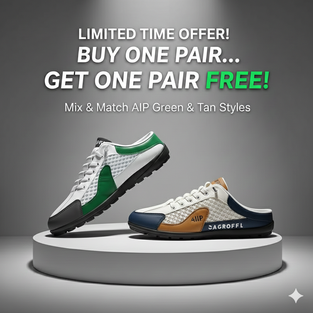 Aetos Men's Half Casual Slip-on Shoe (Tan + Green)