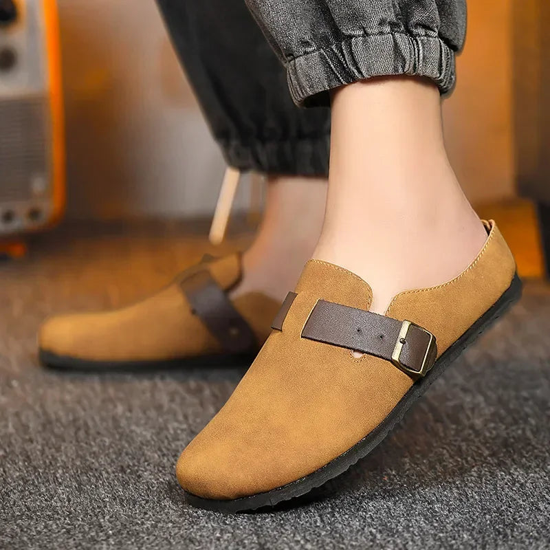 Aetos Men's Slip On Casual Retro Mules (Brown)