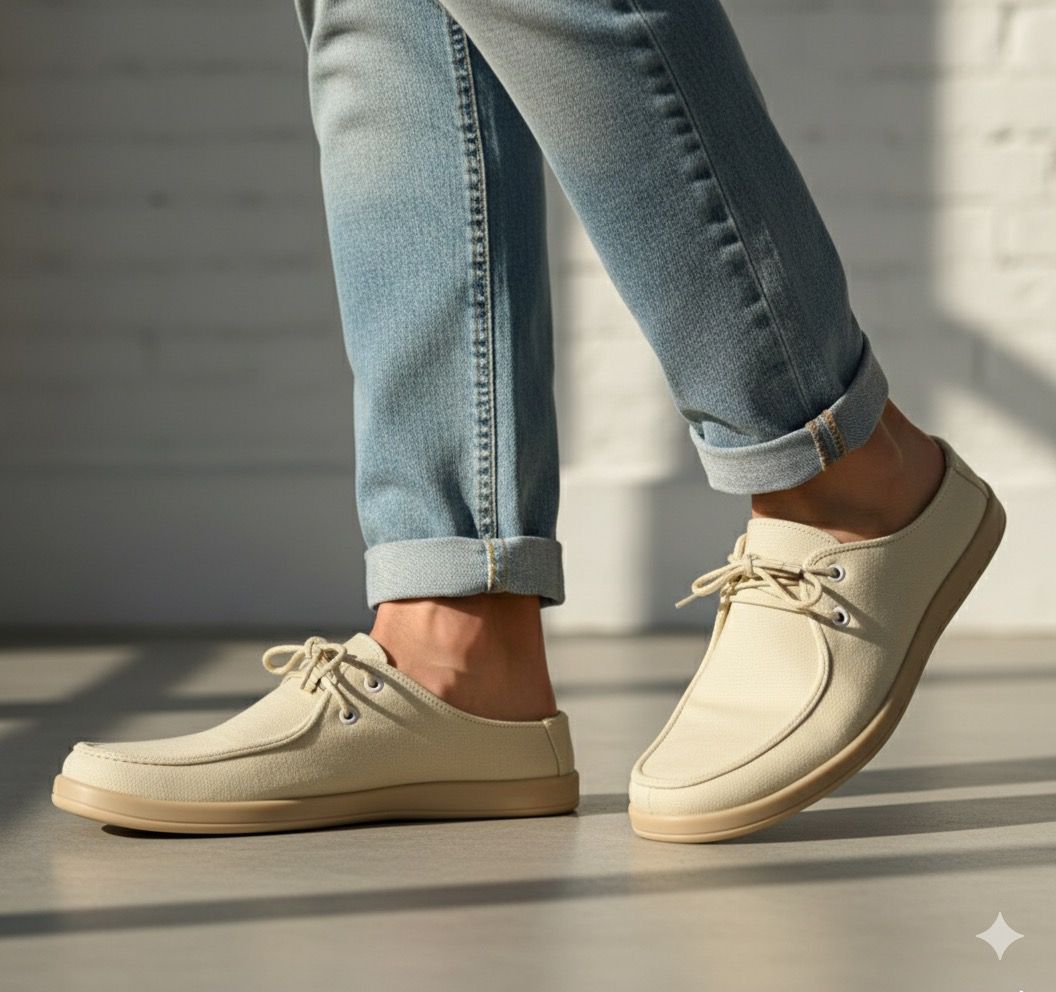 Aetos Men’s Beige Linen Fisherman Slip-On Shoes