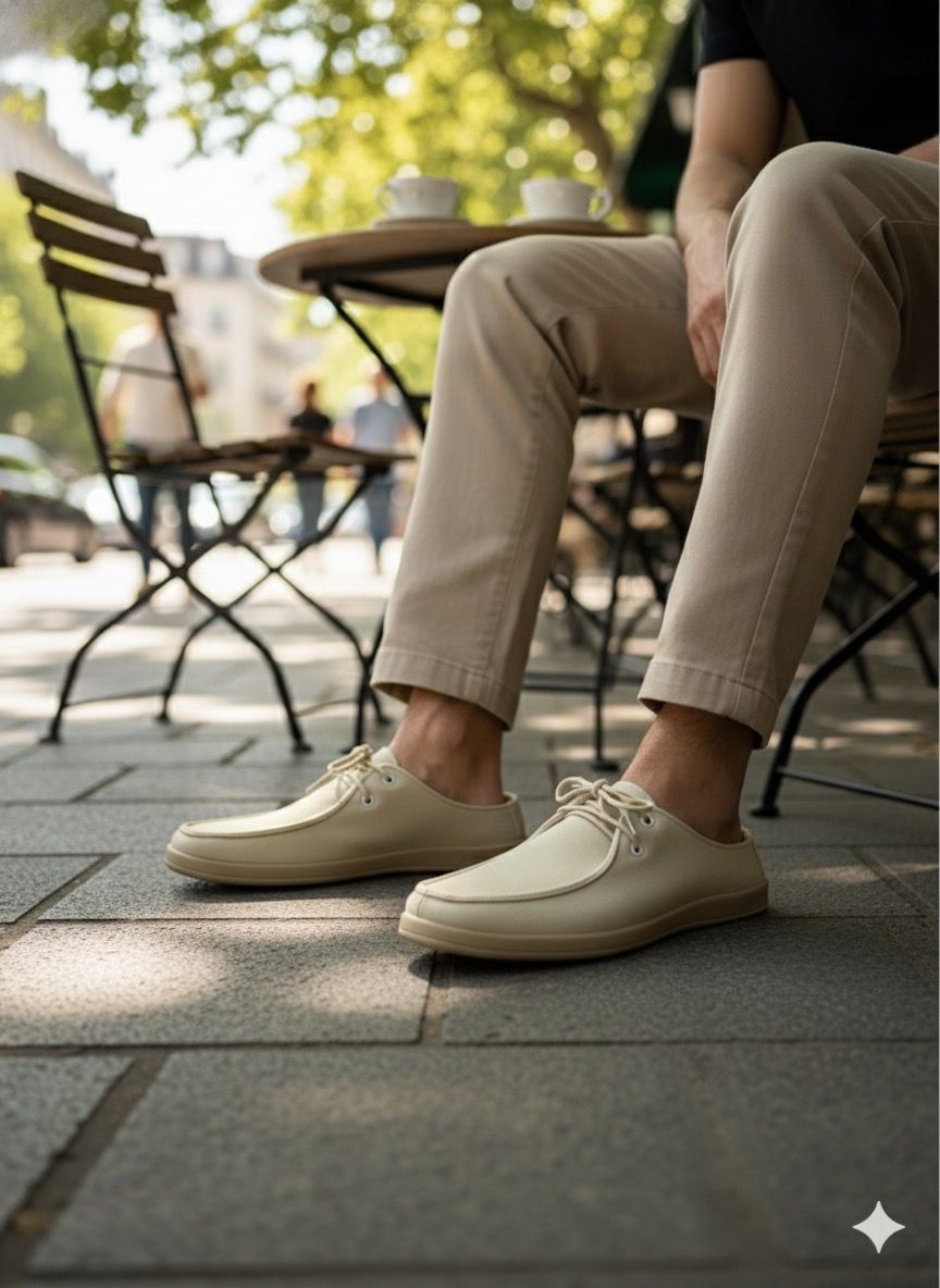 Aetos Men’s Beige Linen Fisherman Slip-On Shoes