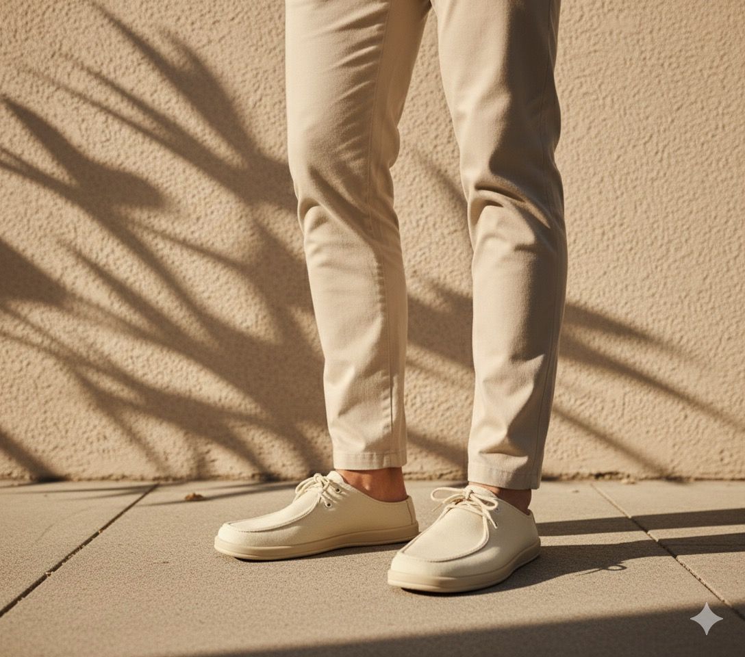 Aetos Men’s Beige Linen Fisherman Slip-On Shoes